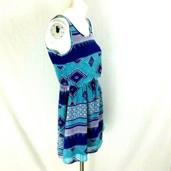 H&M Cutout Back Chiffon Sleeveless Blouson Dress - Picture 3 of 8